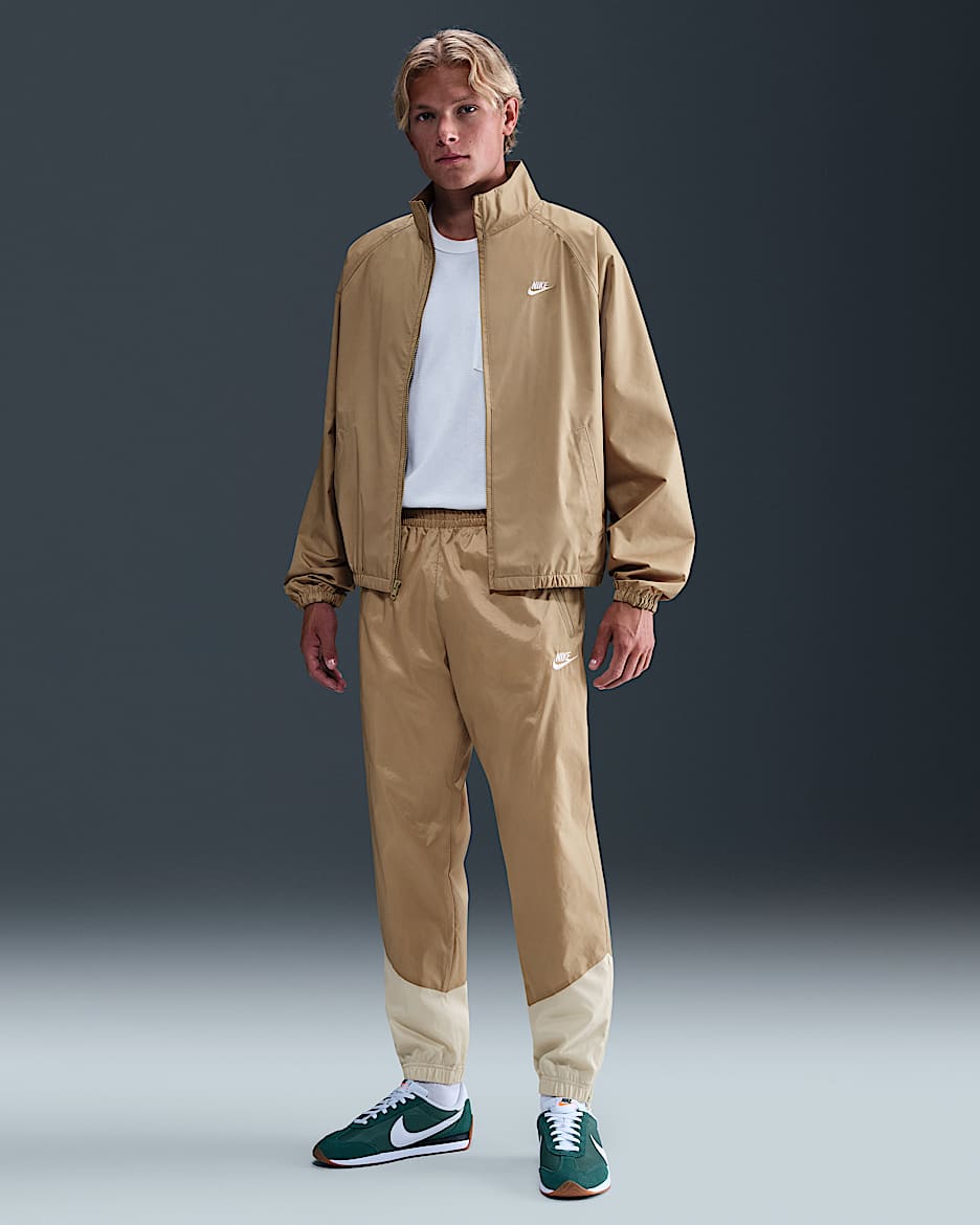 Nike Windrunner Men's Woven Lined Pants - Parachute Beige/Light Khaki/White