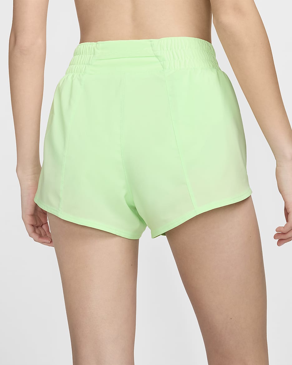 Nike One Women's Dri-FIT Mid-Rise 8cm (approx.) Brief-Lined Shorts - Vapour Green/Bicoastal