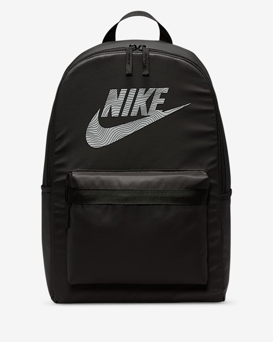 Nike Heritage Backpack (25L) - Black/Black/Reflective Silver
