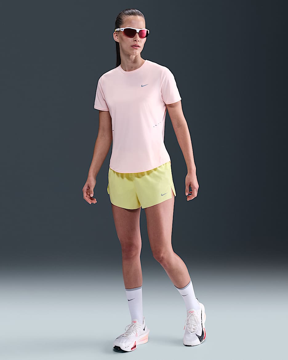 Nike Swift Women's Dri-FIT Mid-Rise 2.5" Brief-Lined Running Shorts - Light Zitron
