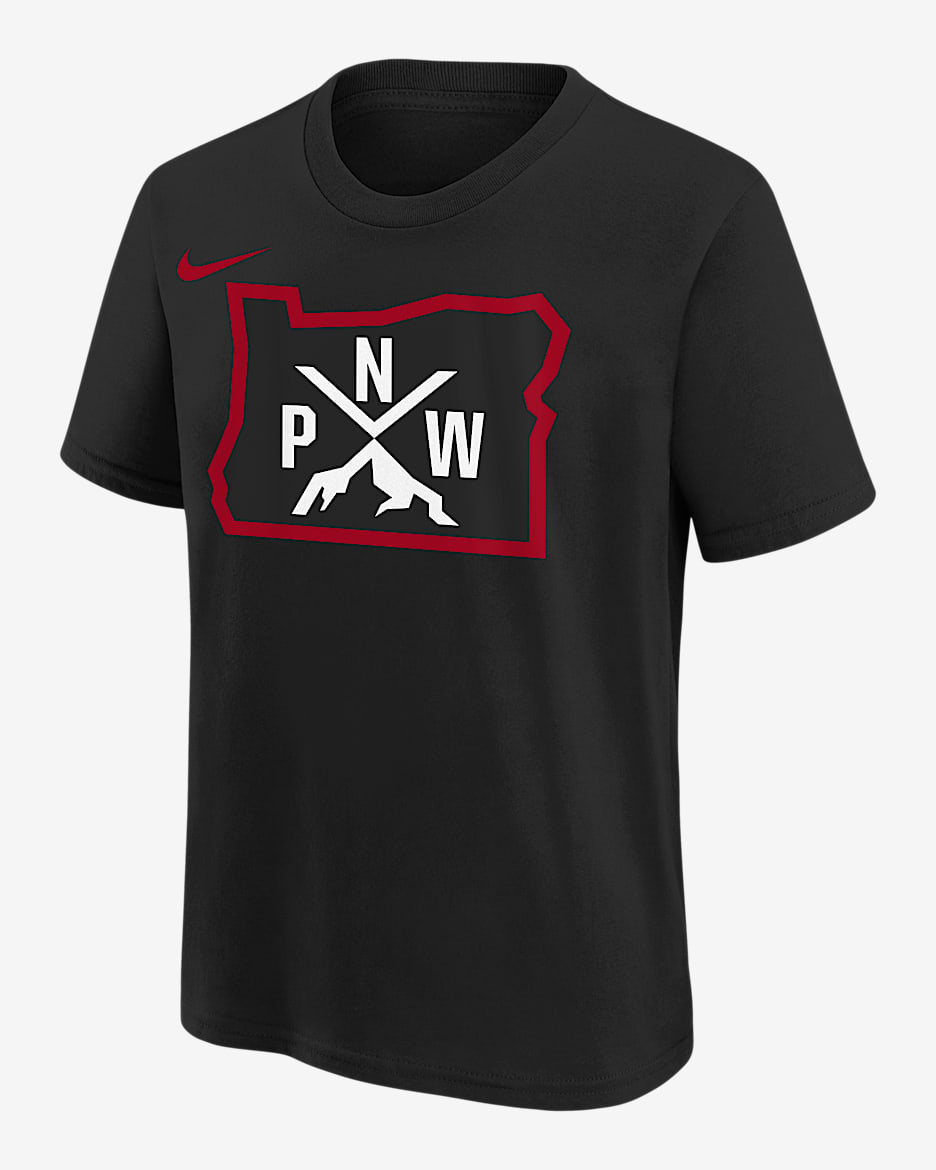 Portland Trail Blazers Essential City Edition Big Kids' Nike NBA T-Shirt - Black