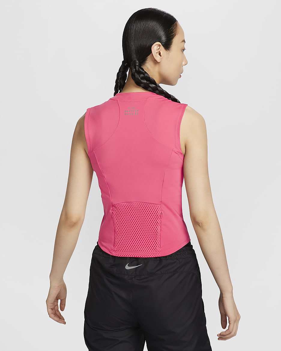 Nike Running Division Women's Dri-FIT Pocket Running Tank Top - Aster Pink