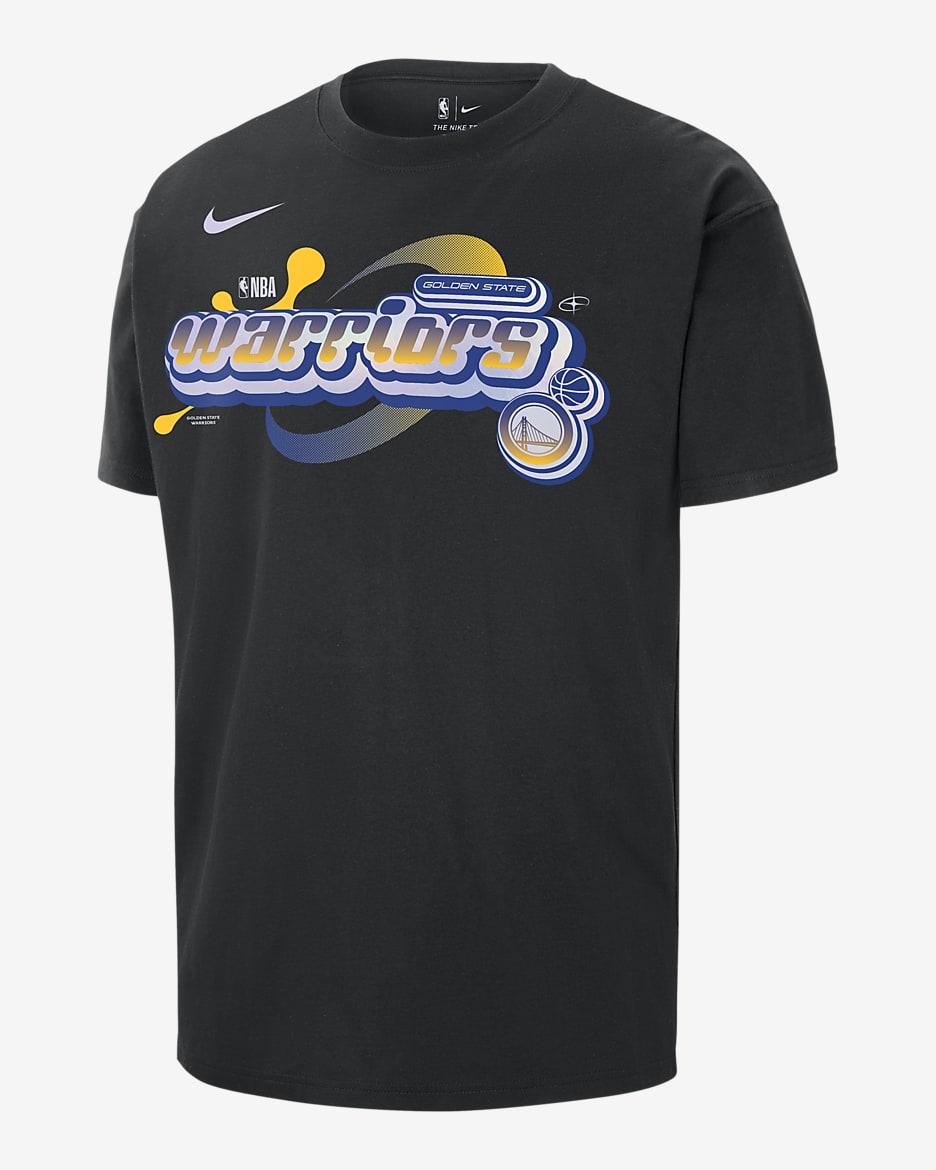 Golden State Warriors Courtside Men's Nike NBA Max90 T-Shirt - Black