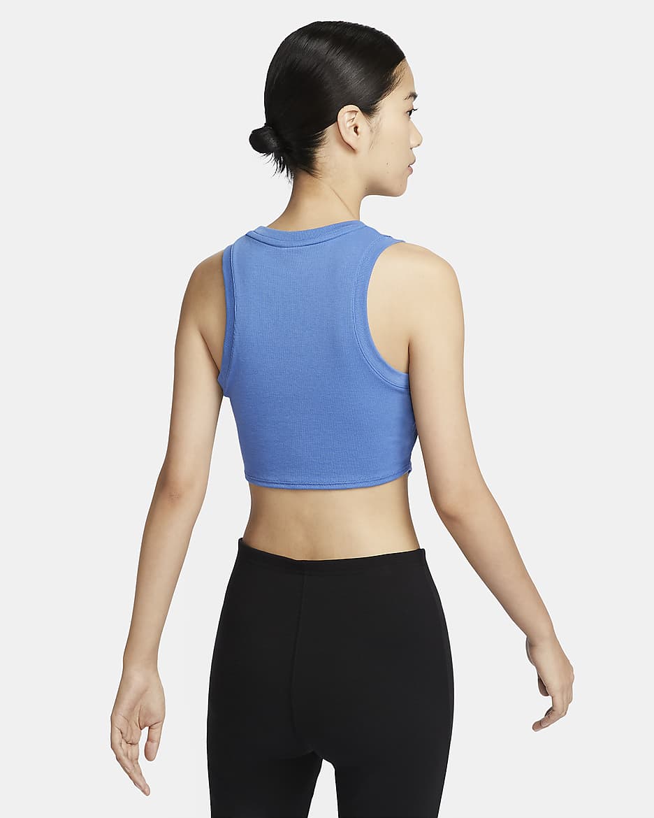 Nike Sportswear Essentials Women's Ribbed Cropped Tank Top - Star Blue/Sail