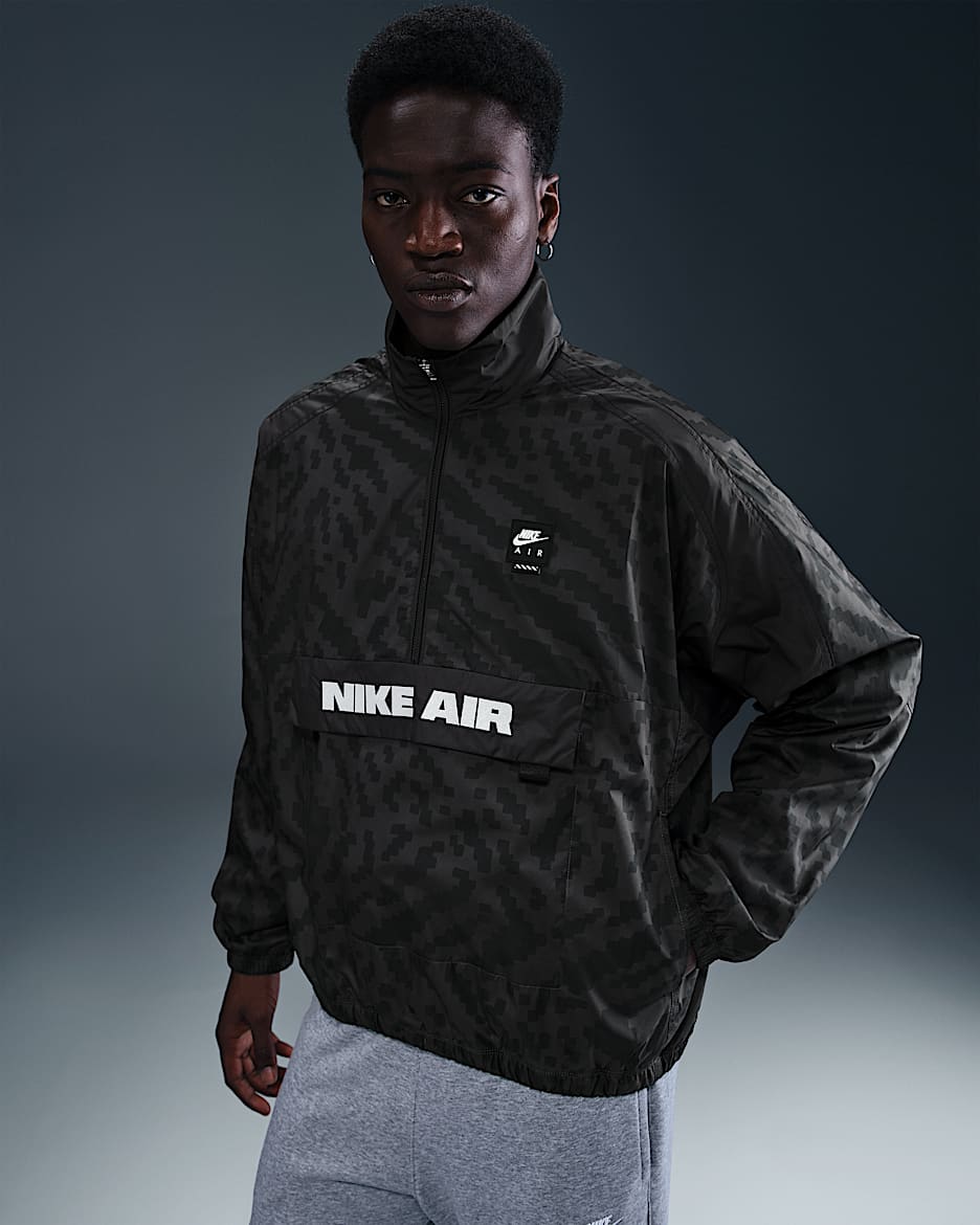 Nike Air Men's Half-Zip Jacket - Anthracite/Black/Black
