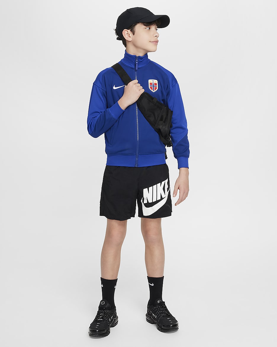 Fotbalová reprezentační bunda Nike Dri-FIT Norsko Academy Pro pro větší děti - Global Blue/Old Royal/Medium Blue/Bílá