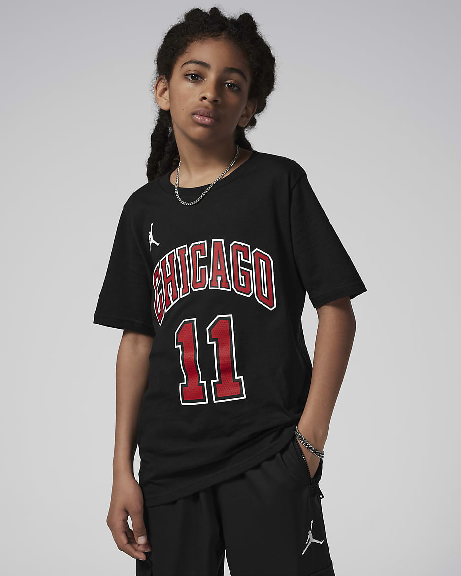 Chicago Bulls Statement Edition Older Kids' Jordan NBA T-Shirt - Black