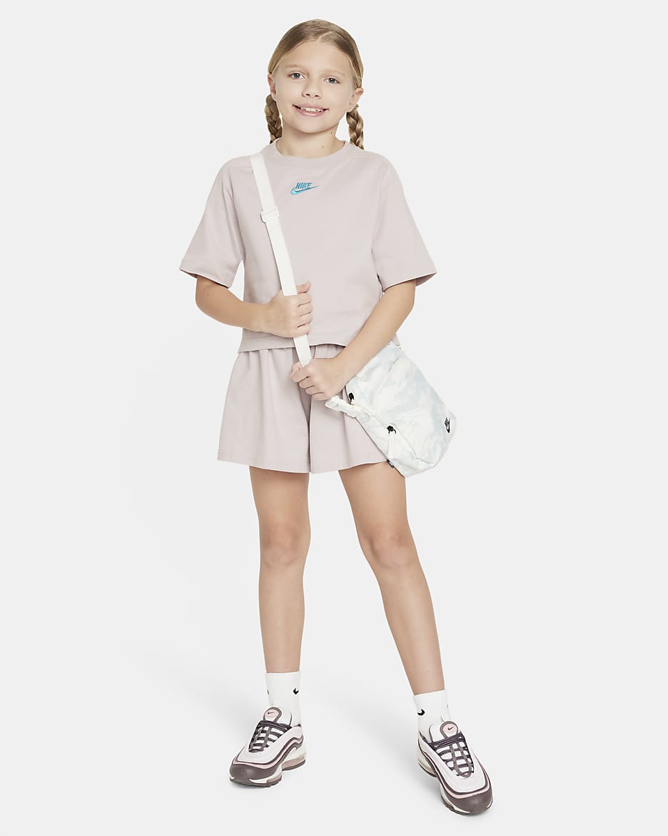 Haut à manches courtes Nike Sportswear pour Fille plus âgée - Platinum Violet/Aquamarine