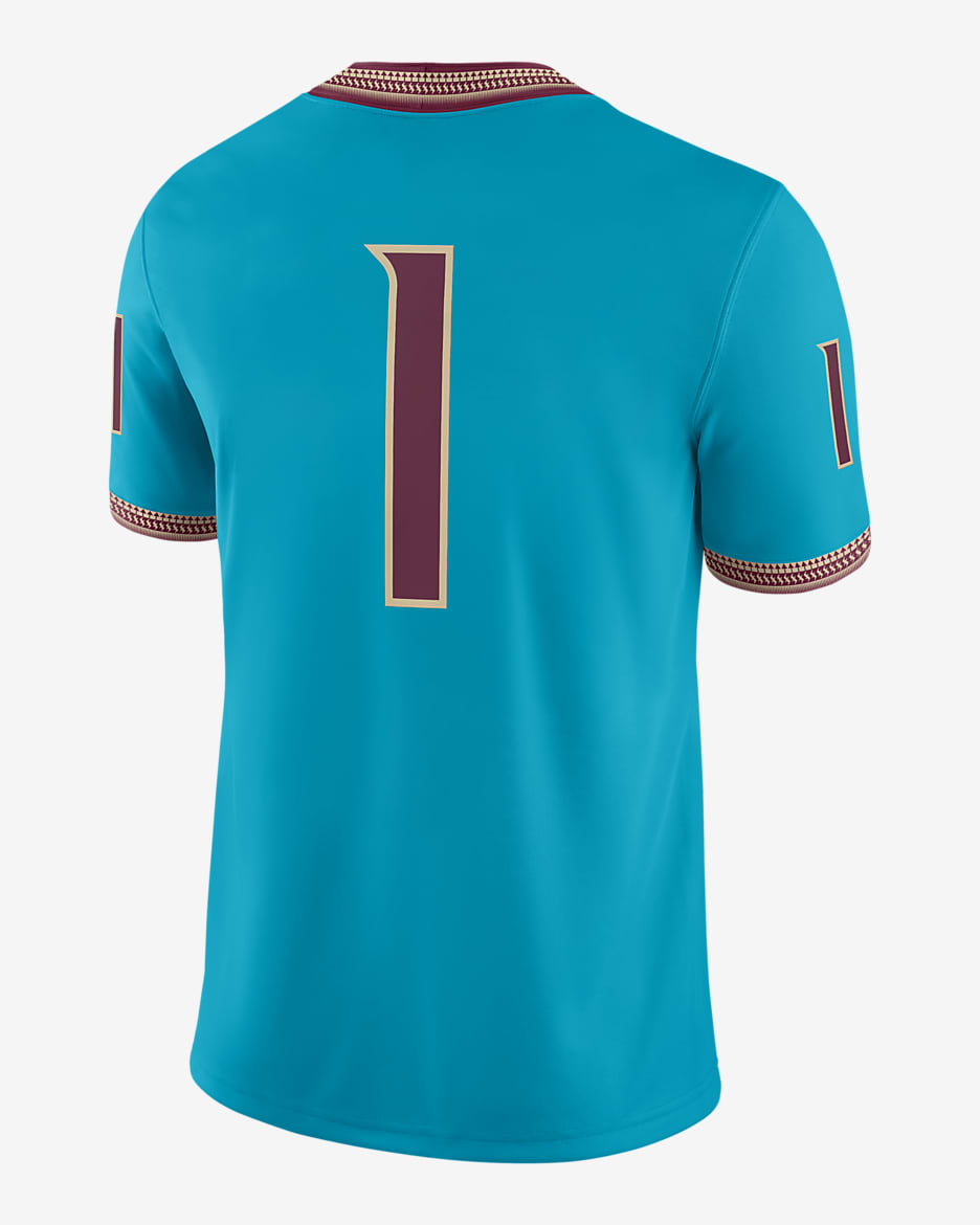 Florida State Seminoles Men's Nike Dri-FIT College Game Jersey - Dark Turquoise