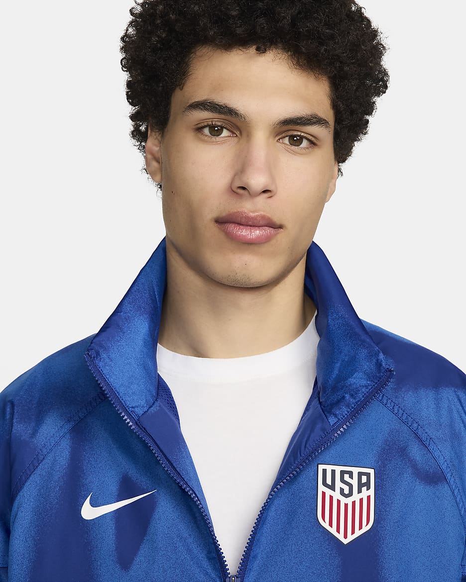 USMNT Windrunner Men's Nike Soccer Anorak Jacket - Old Royal/White