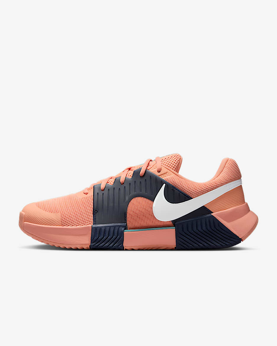 Nike Zoom GP Challenge 1 Men's Clay Court Tennis Shoes - Apricot Agate/Obsidian/Denim Turquoise/White