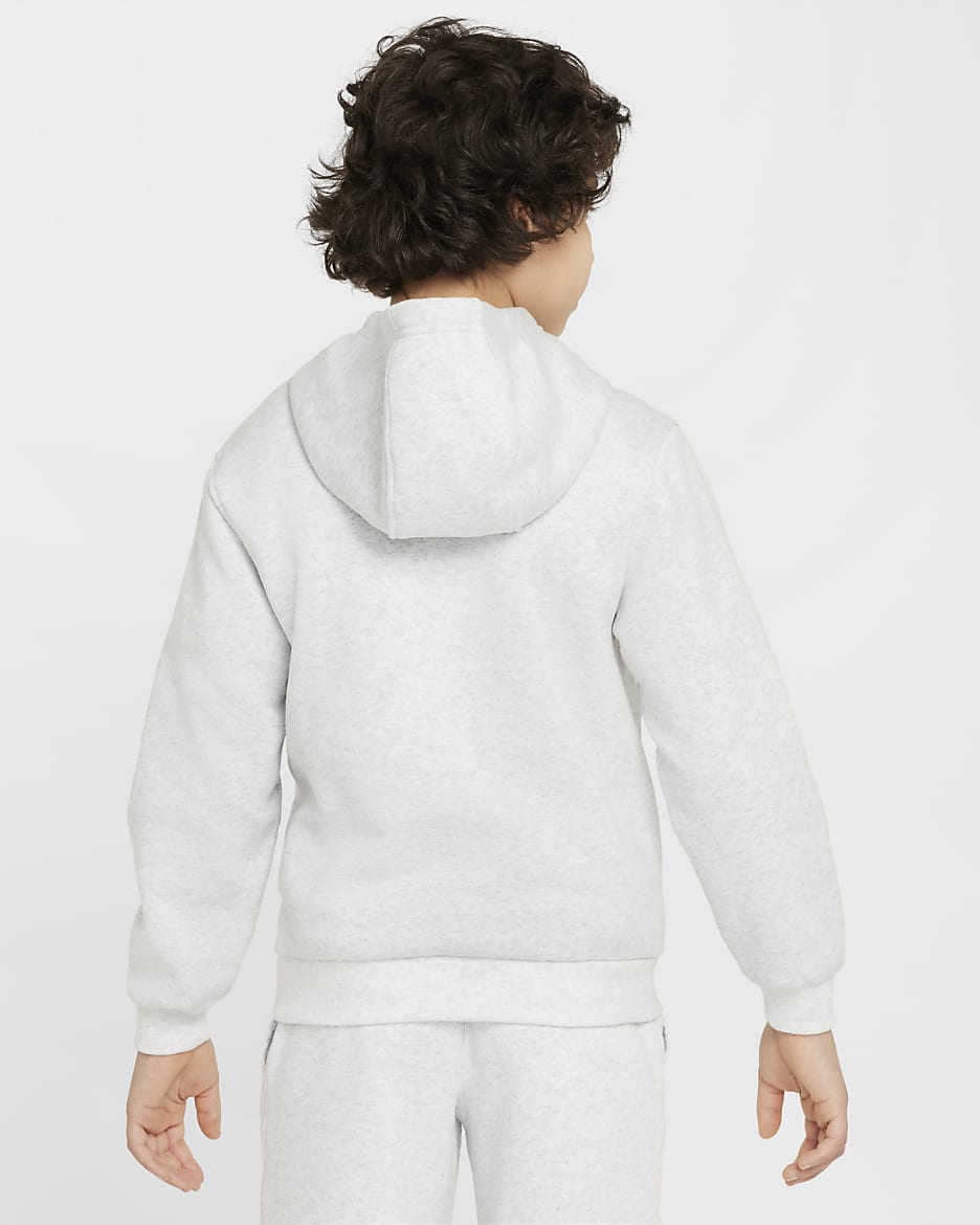 Sudadera con gorro para niños talla grande Nike Sportswear Club Fleece - Abedul jaspeado