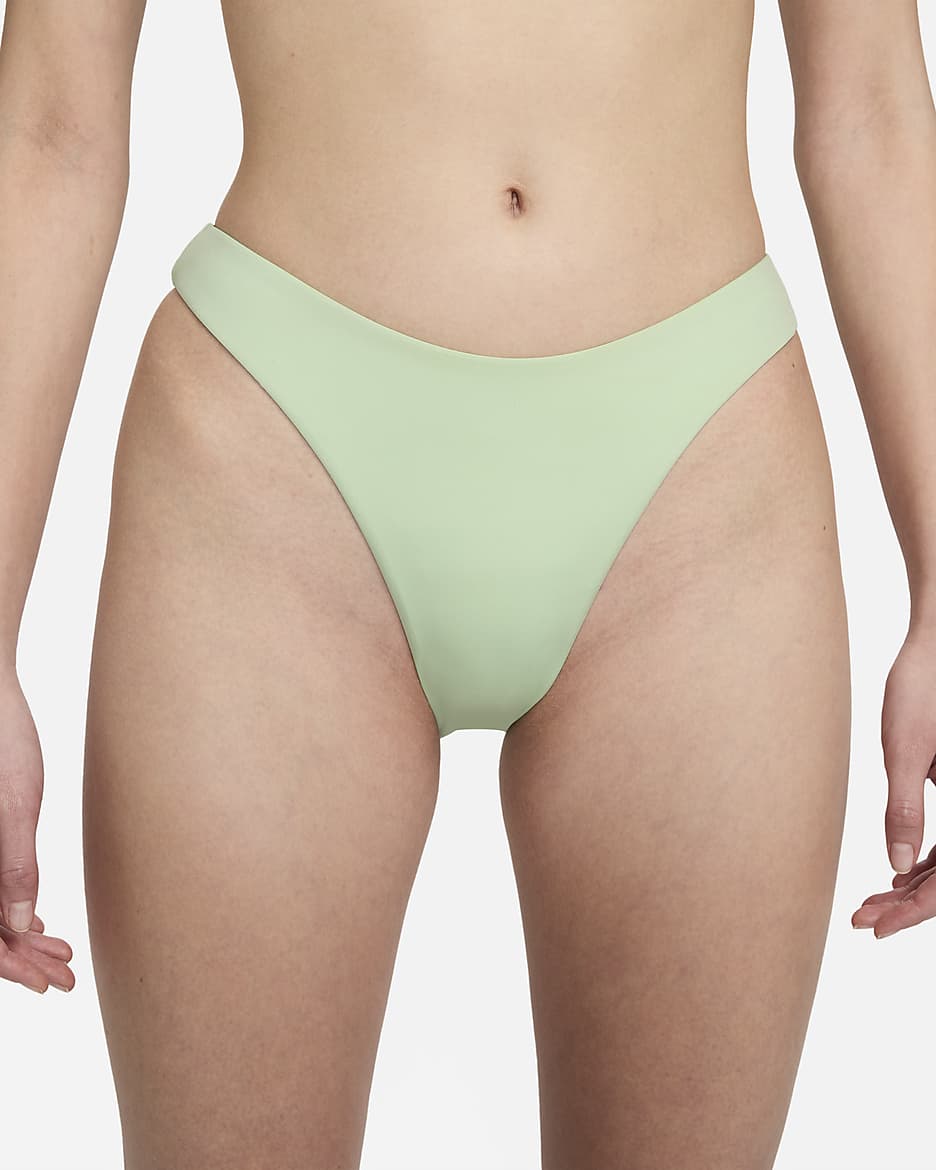 Parte inferior de traje de baño estilo Sling para mujer Nike Essential - Verde vapor