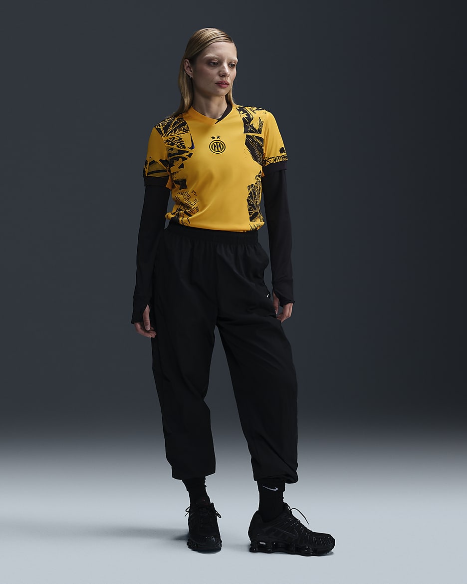 Tercera equipación Stadium Inter de Milán 2024/25 Camiseta de fútbol Replica Nike Dri-FIT - Mujer - University Gold/Blackened Blue/University Gold/Lyon Blue