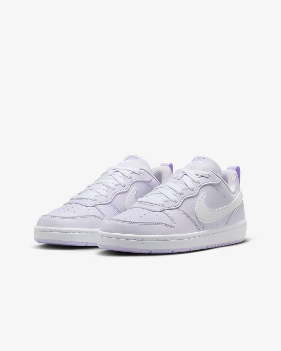 Nike Court Borough Low Recraft Big Kids' Shoes - Barely Grape/Lilac Bloom/White