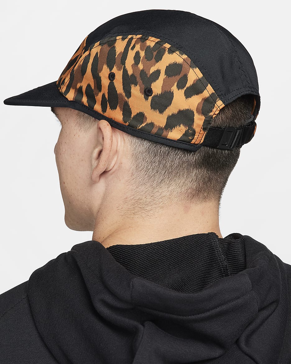 Nike Dri-FIT Fly Unstructured Flat-Bill Animal Print Cap - Monarch/Cacao Wow/Black/Black