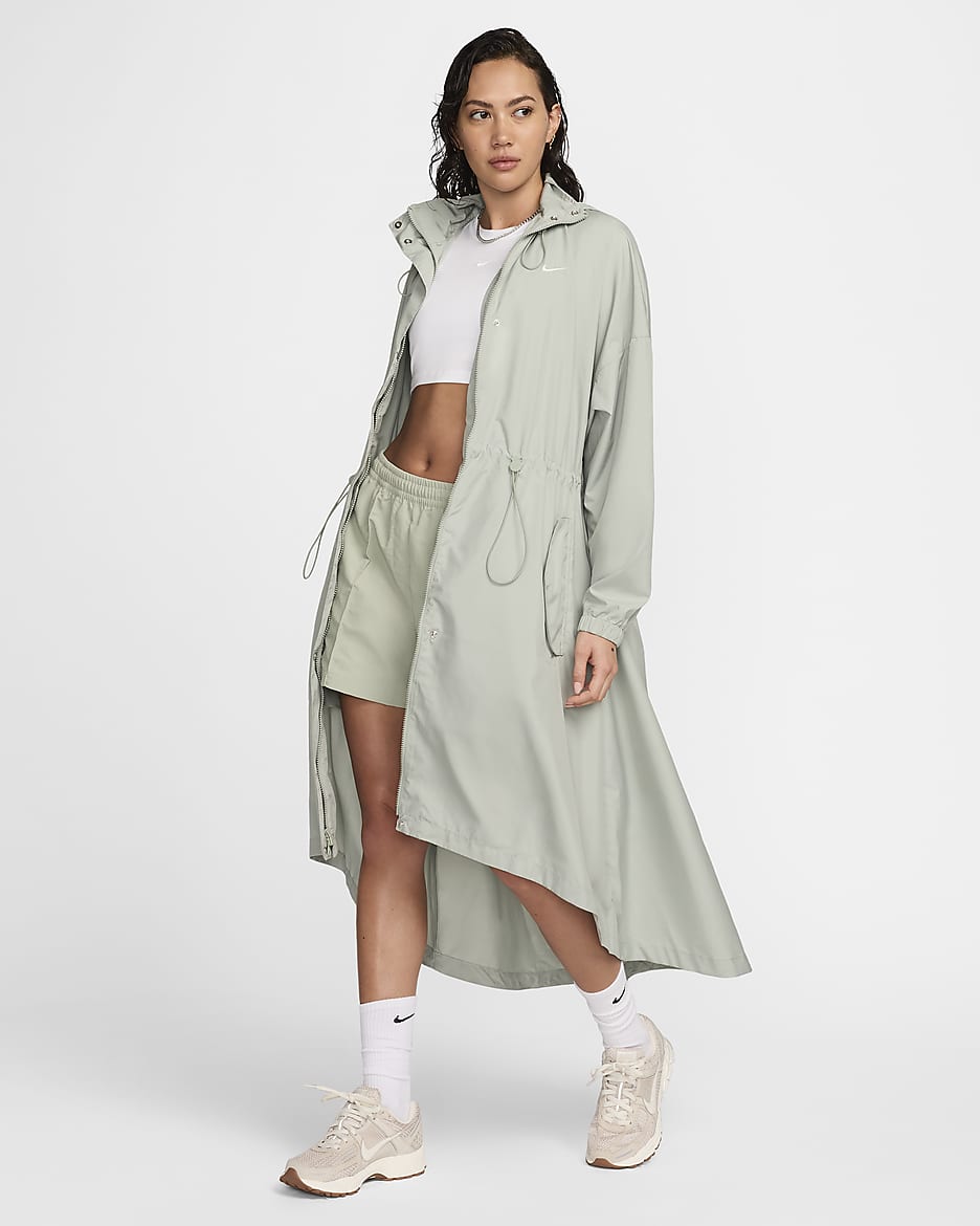 Nike Sportswear Essential Women's Trench Coat - Jade Horizon/Sail