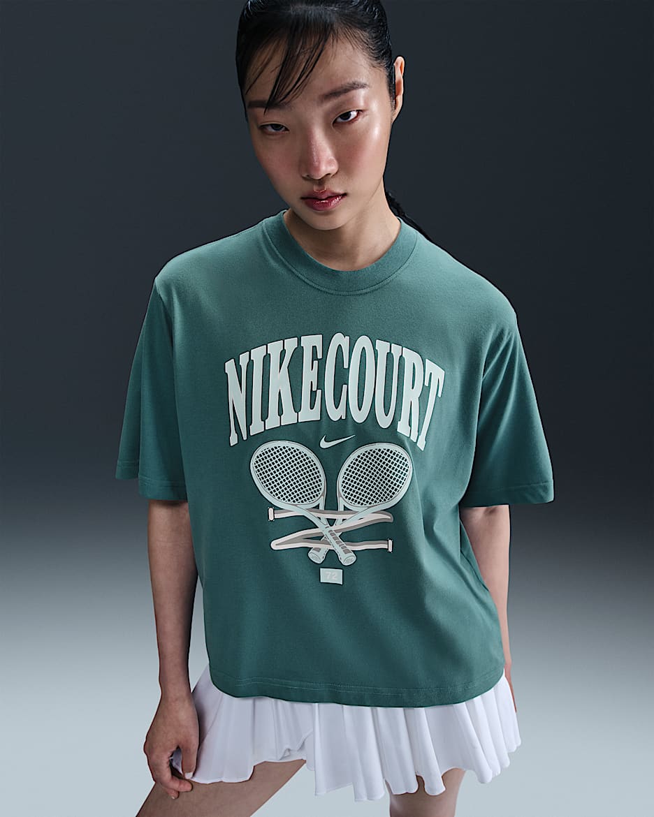 Playera de manga corta Dri-FIT para mujer Nike Slam - Azul verdoso mineral