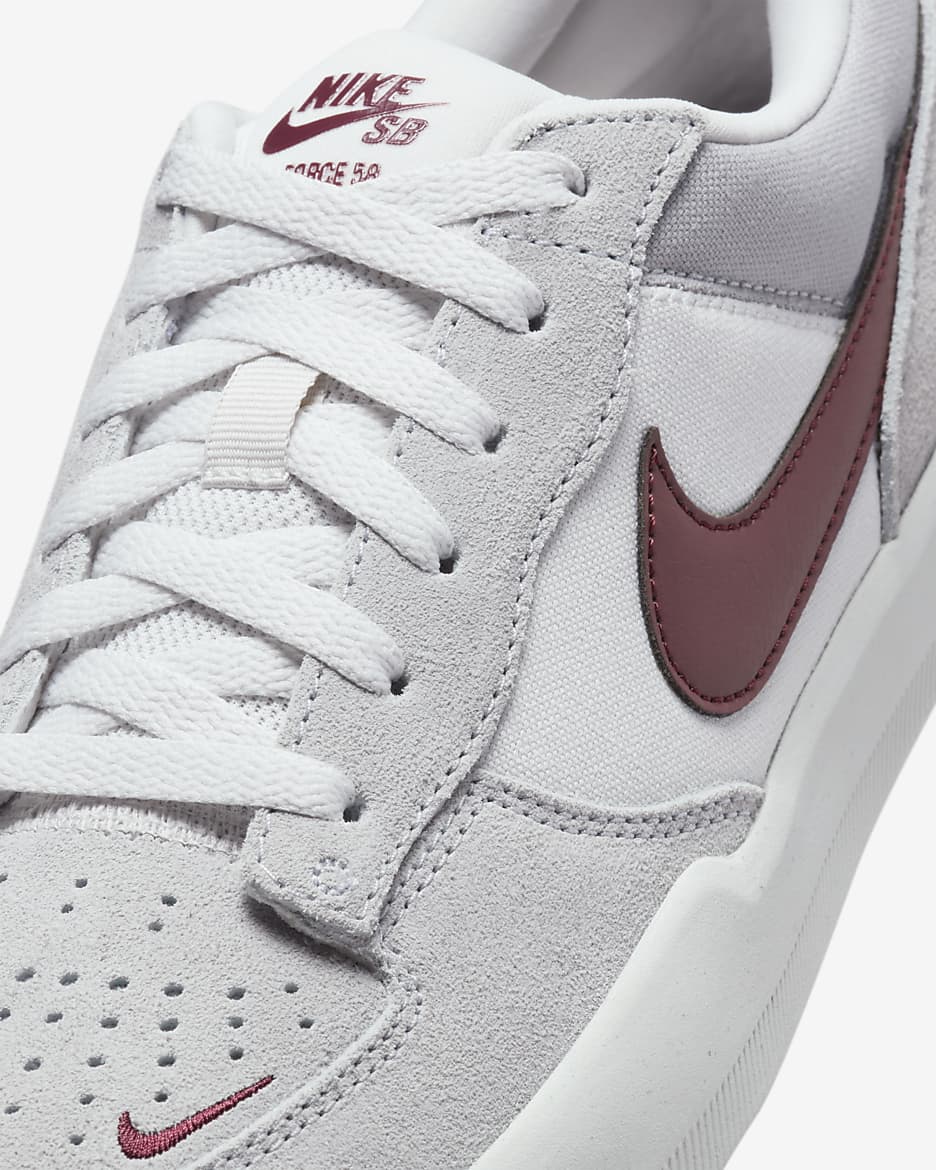 Chaussure de skateboard Nike SB Force 58 - Platinum Tint/Wolf Grey/Summit White/Dark Team Red