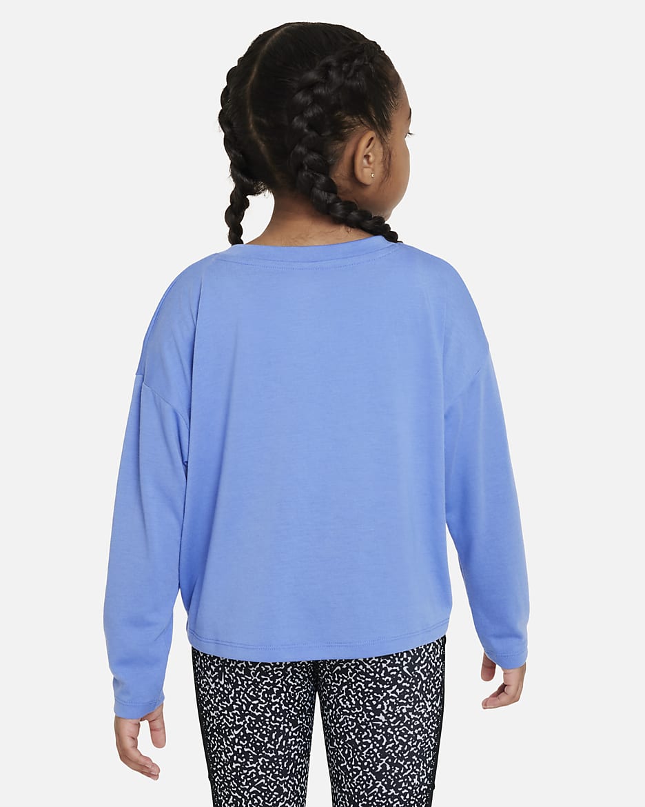 Nike Notebook Print Long Sleeve Knit Top Little Kids Top - Polar