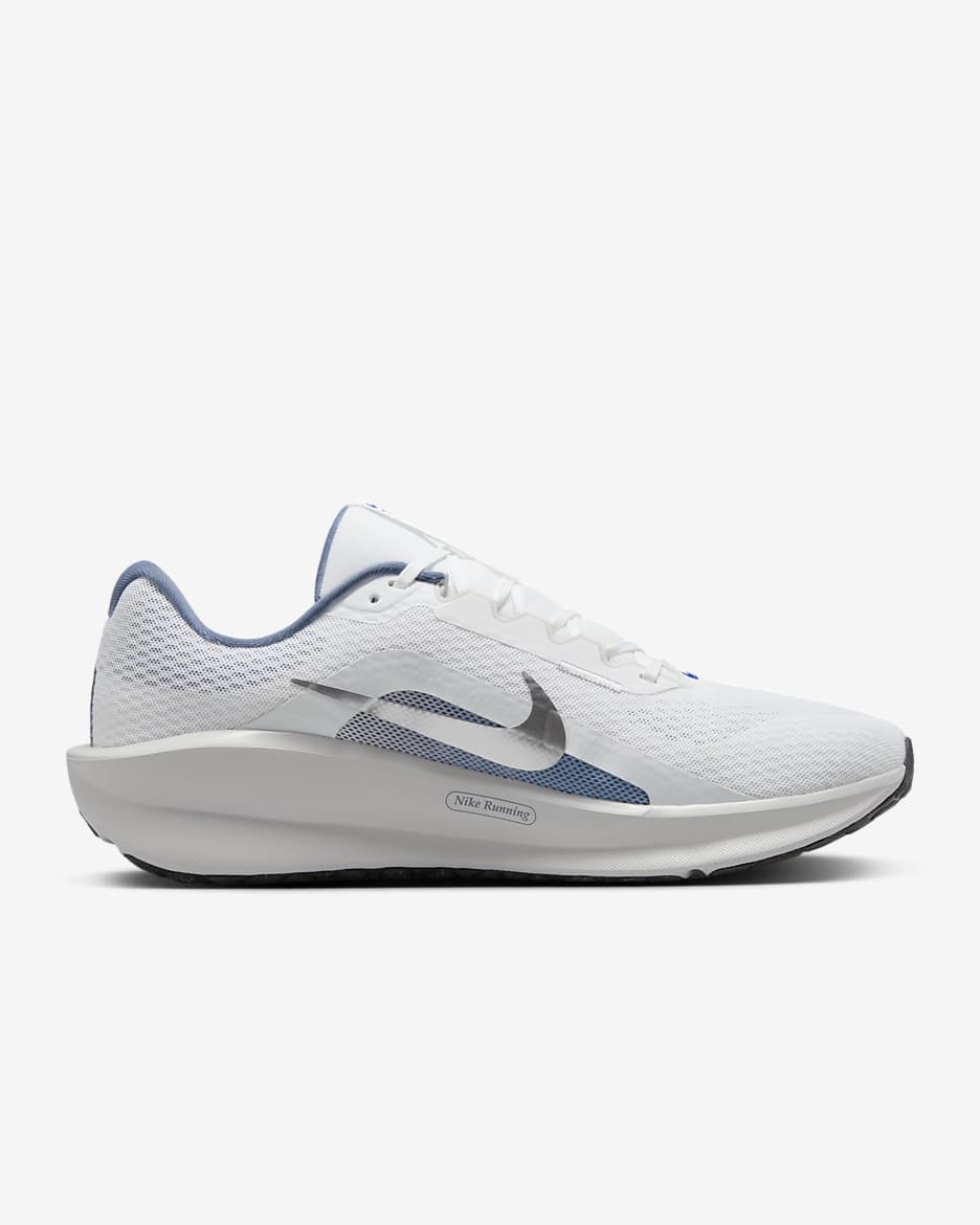 Nike Downshifter 13 Men's Road Running Shoes - White/Ashen Slate/Photon Dust/Metallic Silver