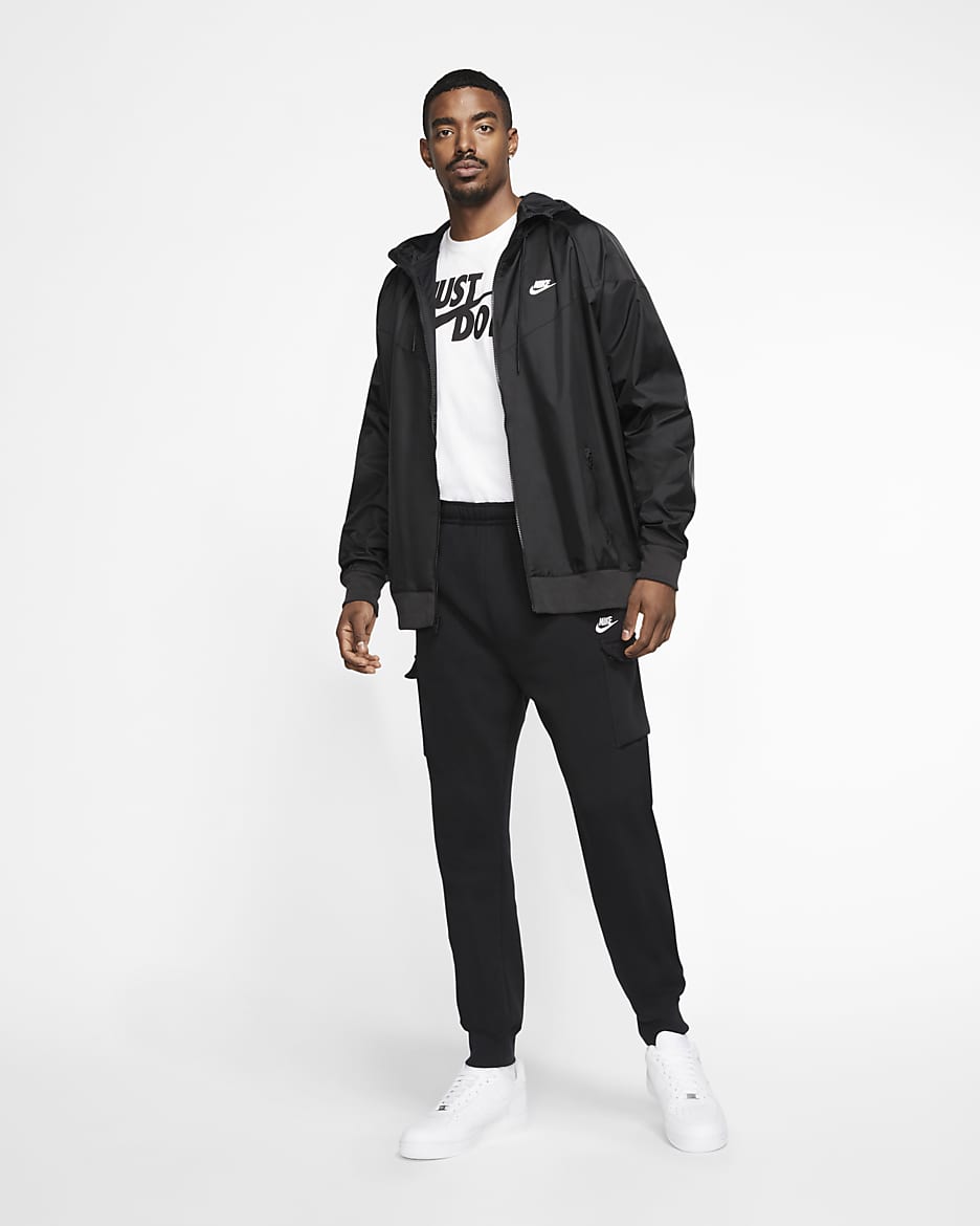 Nike Sportswear Club Fleece Men's Cargo Trousers - Black/Black/White