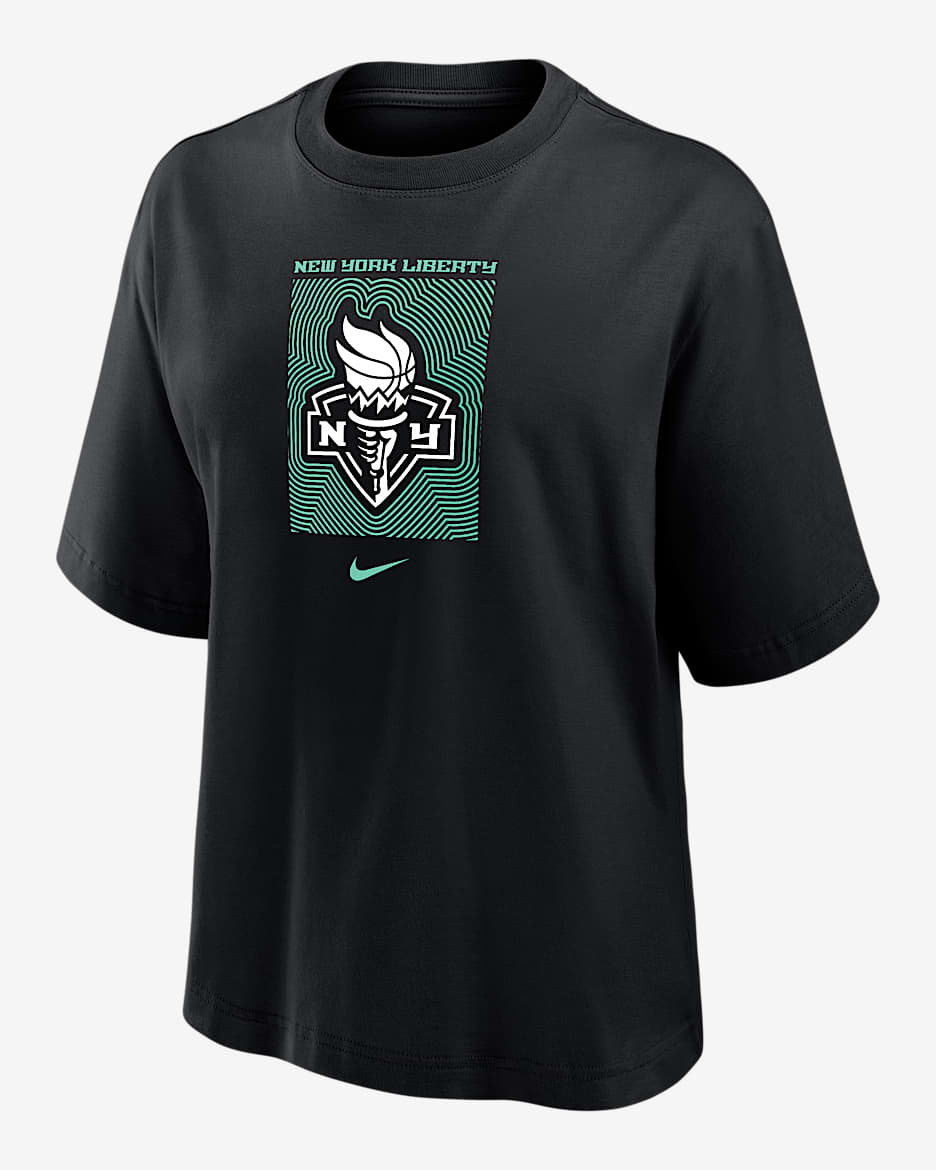 New York Liberty Women's Nike WNBA Boxy T-Shirt - Black