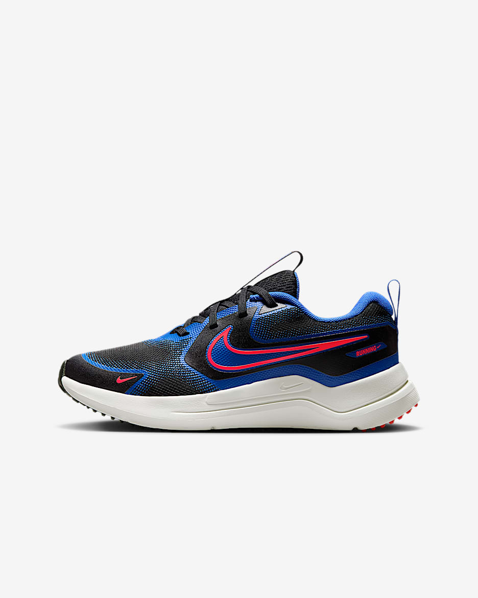 Nike Cosmic Runner Genç Çocuk Yol Koşu Ayakkabısı - Siyah/Hyper Royal/Summit White/Bright Crimson