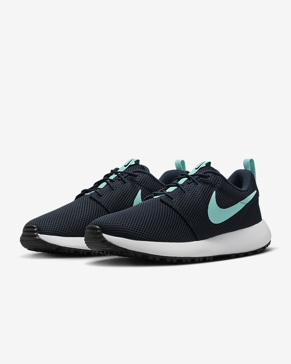 Calzado de golf para hombre Roshe G Next Nature - Azul marino militar/Negro/Blanco/Escarcha verde