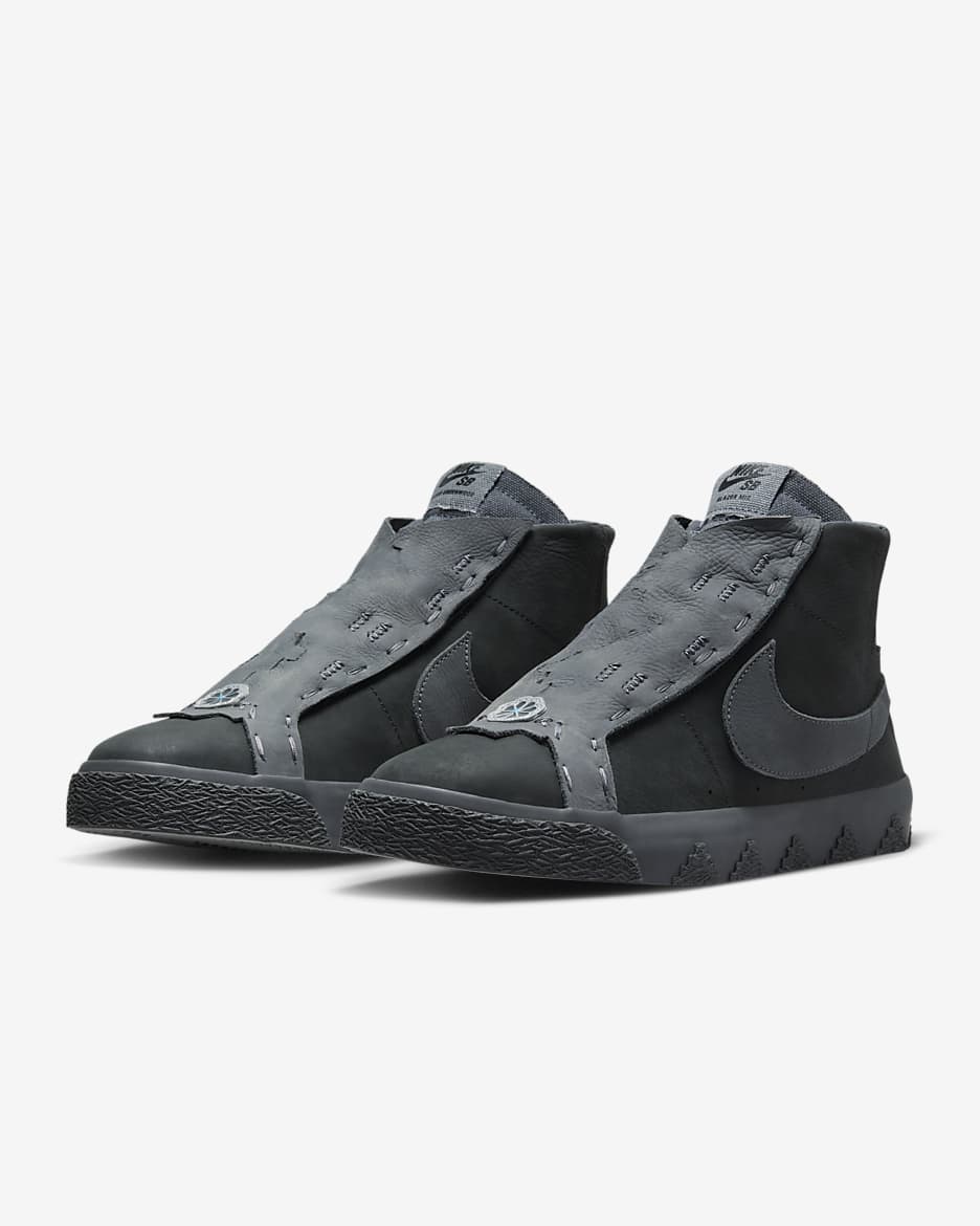 Calzado de skateboarding Nike Zoom Blazer Mid - Antracita/Gris humo oscuro