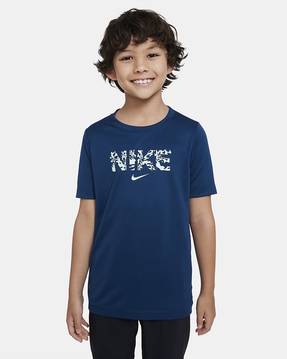 Nike Dri-FIT Trophy Older Kids' (Boys') Training Top - Valerian Blue/Mint Foam