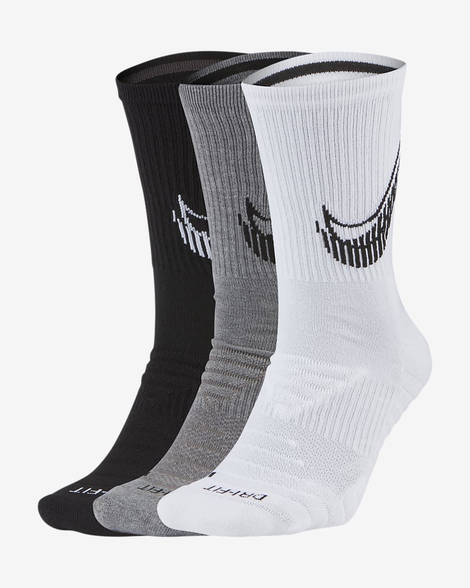 Nike Everyday Max Cushioned Training Crew Socks (3 Pairs) - Multi-Color