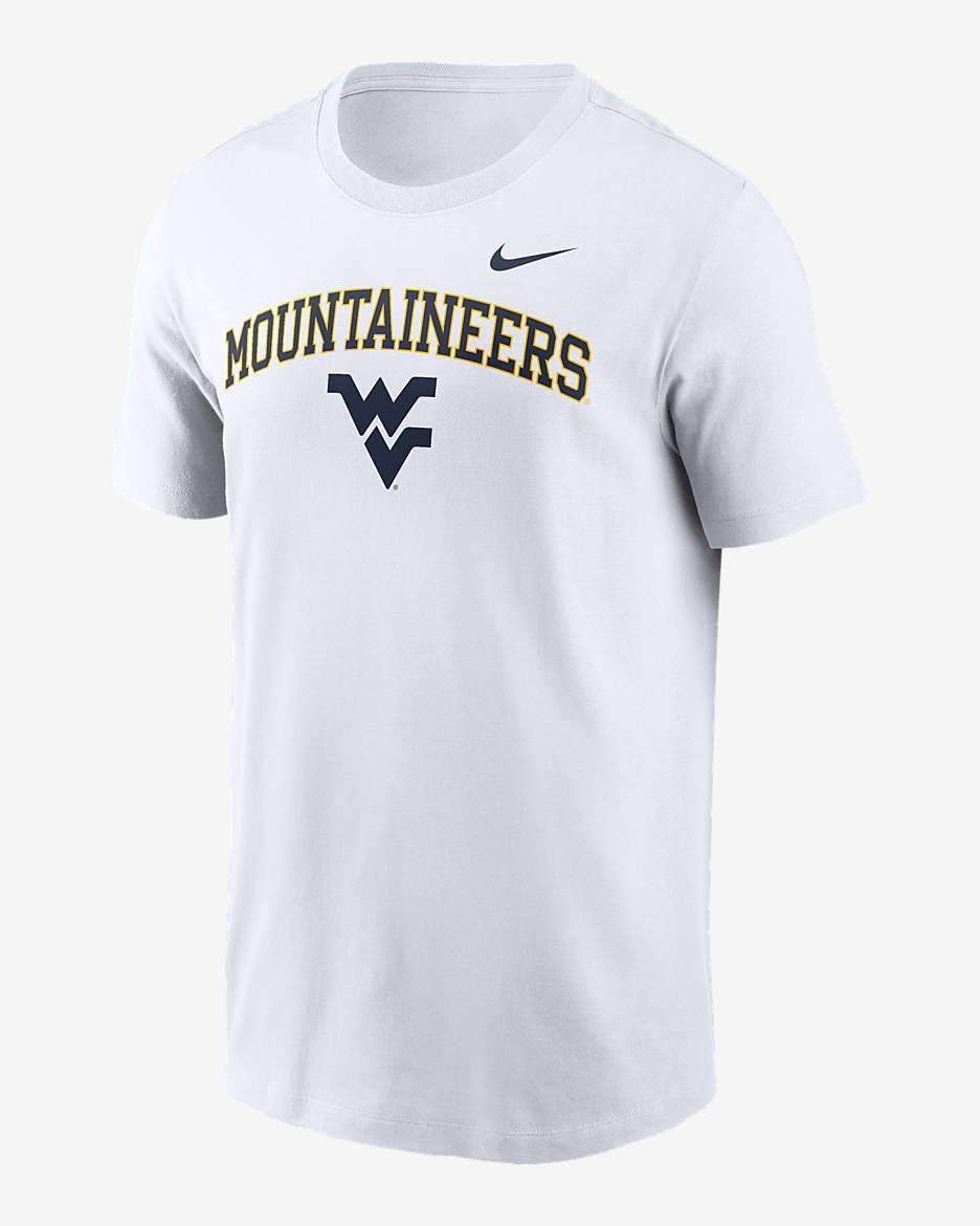 Men's Nike College T-Shirt West Virginia Mountaineers Blitz - White