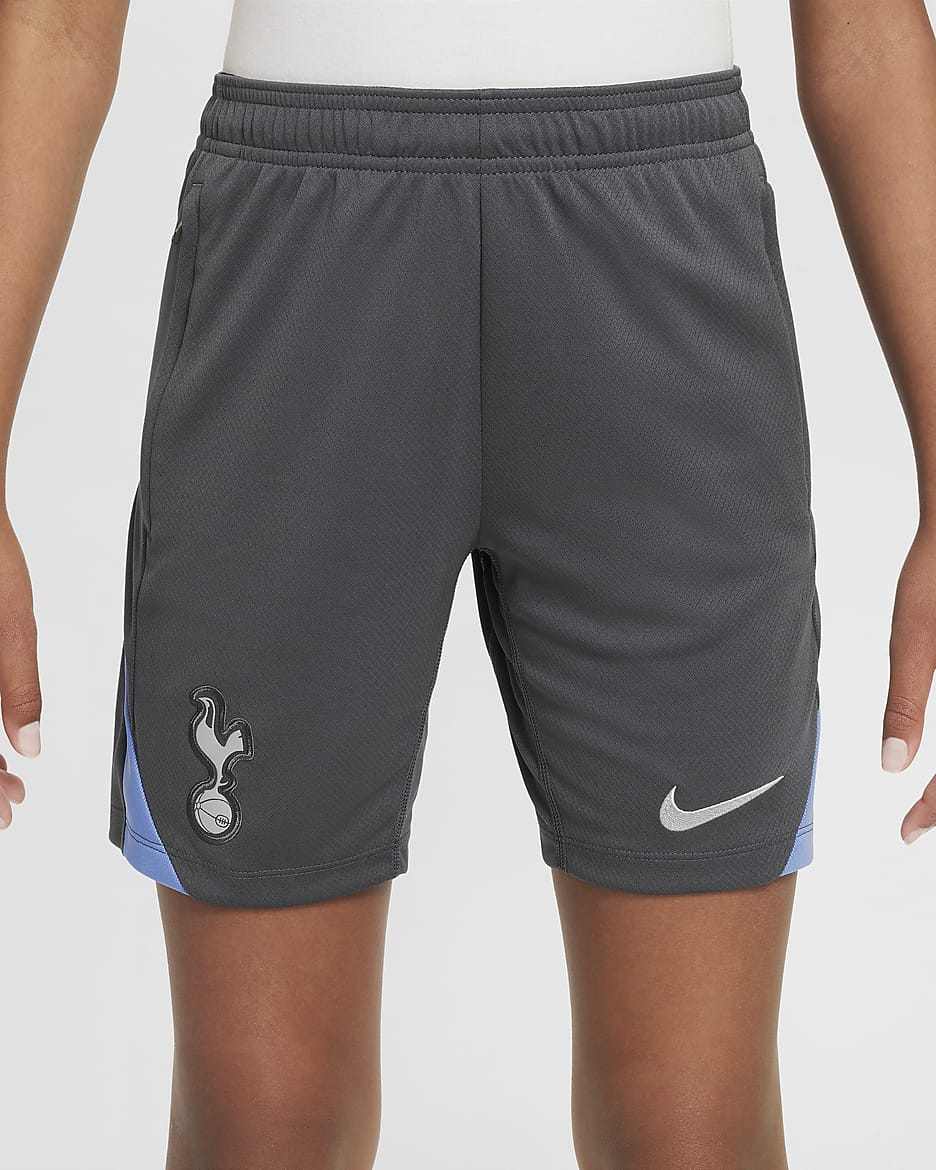 Tottenham Hotspur Strike Nike Dri-FIT Fußballshorts aus Strickmaterial (ältere Kinder) - Dark Grey/Polar/Grey Fog