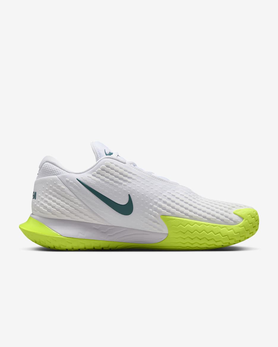 Chaussures de tennis pour surface dure NikeCourt Zoom Vapor Cage 4 Rafa pour Homme - Blanc/Volt/Geode Teal