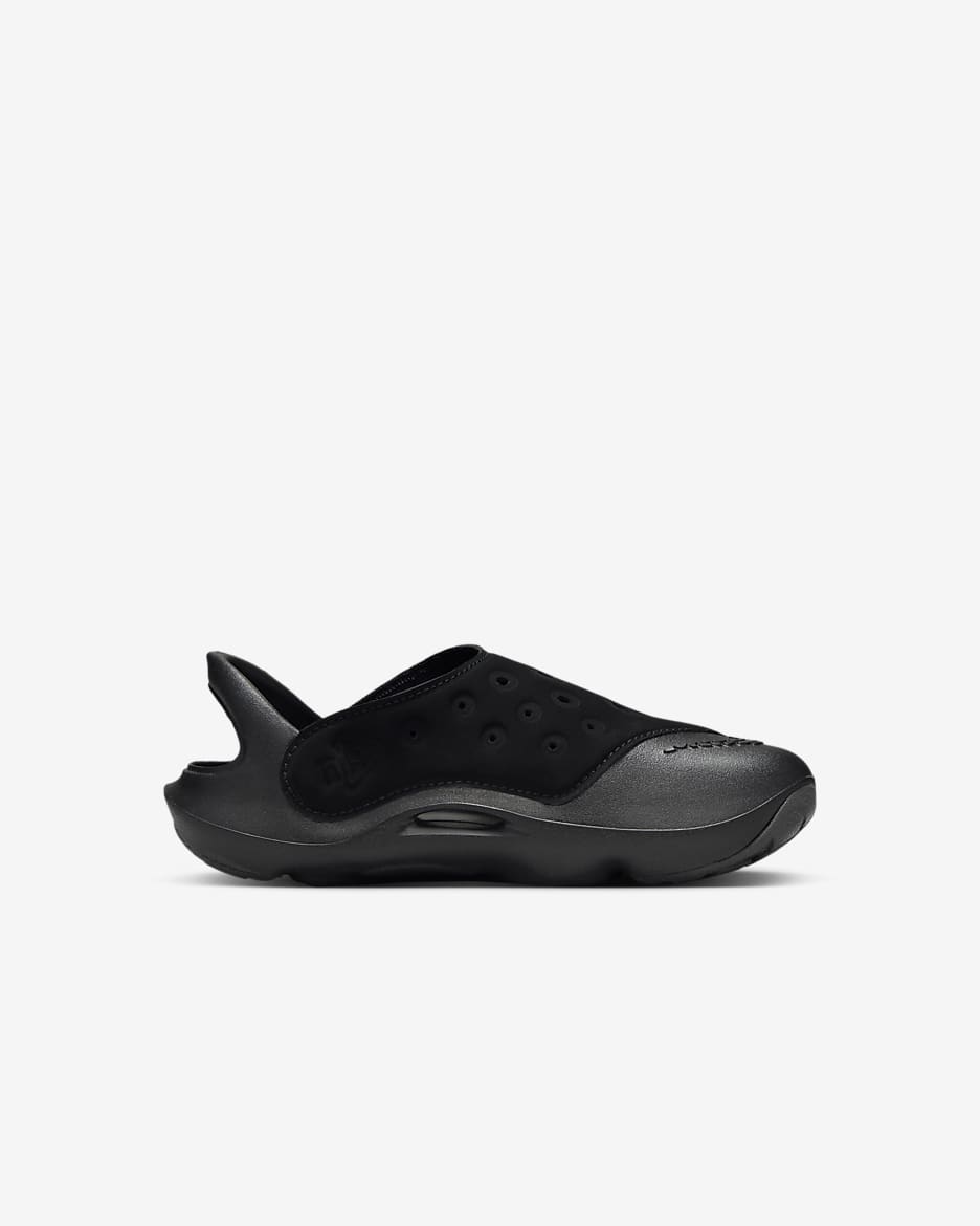 Nike Aqua Swoosh Younger Kids' Sandals - Black/Anthracite/White