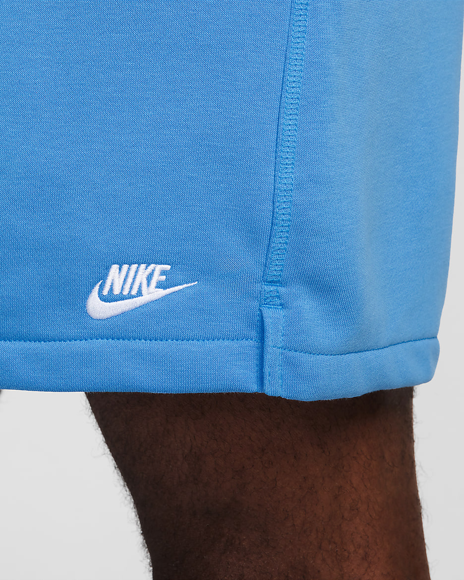 Nike Club flowshorts van sweatstof voor heren - University Blue/University Blue/Wit