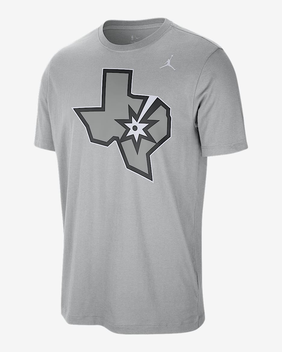 San Antonio Spurs Jordan Statement Men's Nike NBA T-Shirt - Flat Silver/Black
