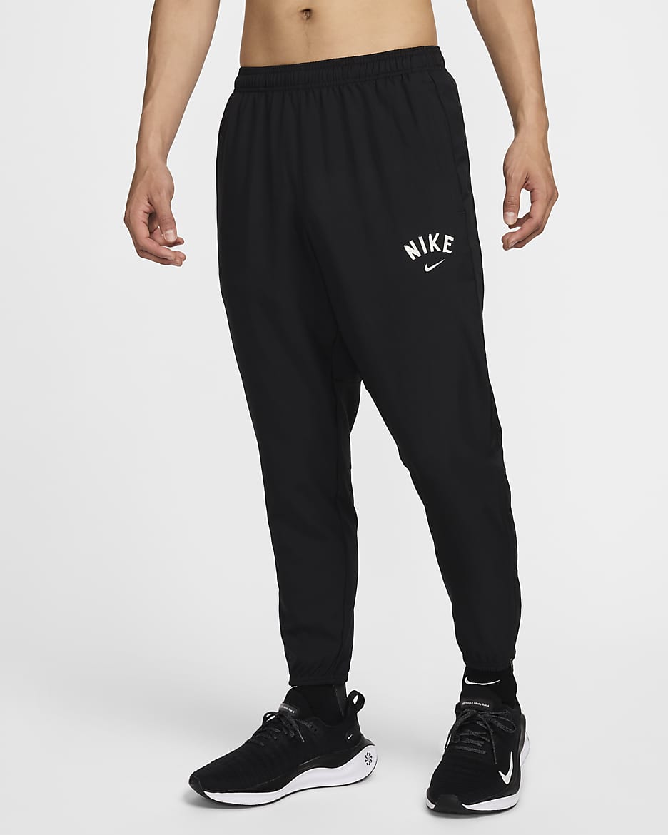 Nike Challenger Men's Dri-FIT Woven Running Trousers - Black/White