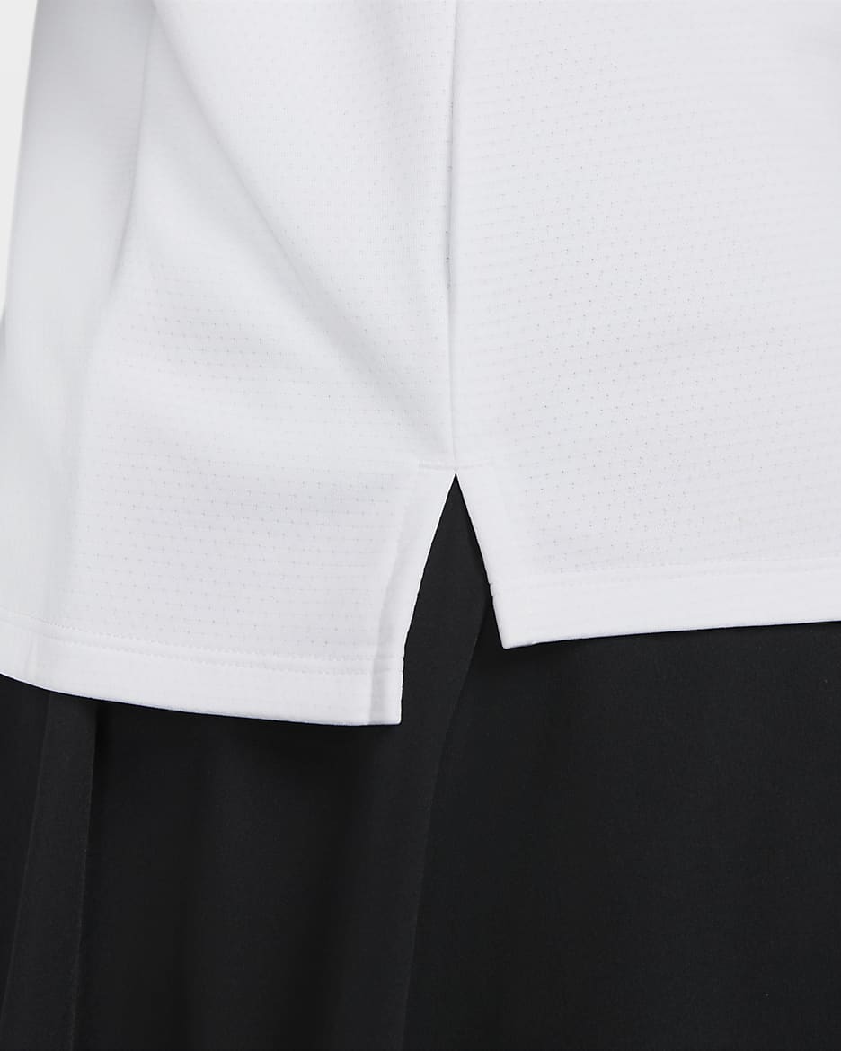 Haut à demi-zip Nike Dri-FIT UV Advantage pour femme - Blanc/Noir