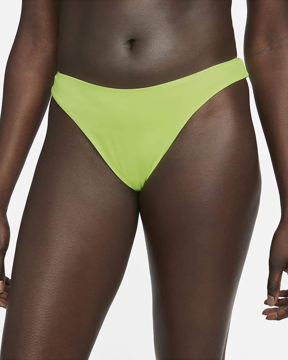 Parte inferior de traje de baño estilo Sling para mujer Nike Essential - Volt resplandor