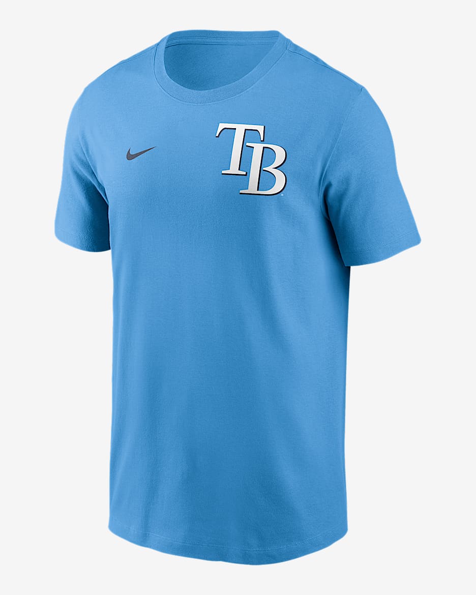 Tampa Bay Rays 2-Hit Men's Nike MLB T-Shirt - Light Blue