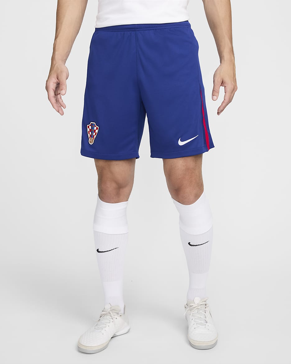 Croatia 2024/25 Stadium Home/Away Men's Nike Dri-FIT Football Replica Shorts - Deep Royal Blue/University Red/White