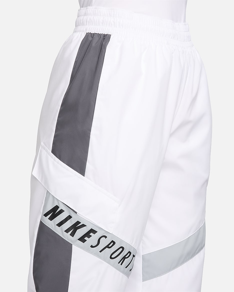 Nike Sportswear Women's High-Waisted Trousers - White/Iron Grey/Light Pumice