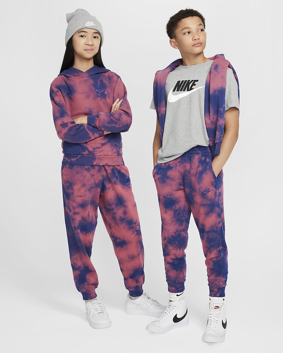 Nike Sportswear Club Fleece Big Kids' Joggers - Aster Pink/Game Royal/Game Royal