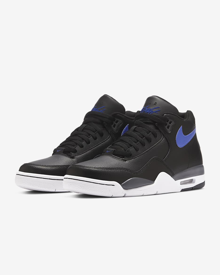 Nike Flight Legacy Men's Shoes - Black/Dark Smoke Grey/White/Hyper Blue