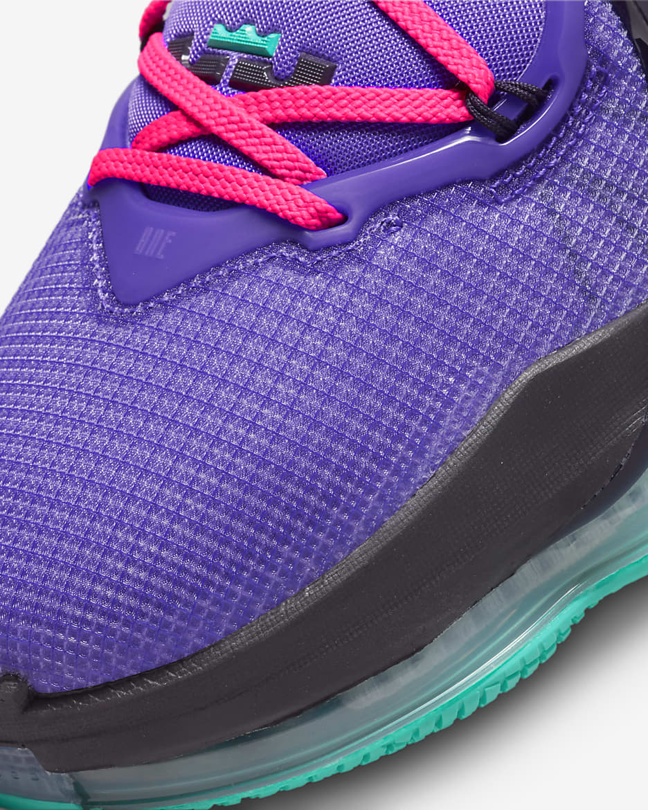 LeBron 19 Basketball Shoes - Wild Berry/Cave Purple/Clear Emerald/Hyper Pink