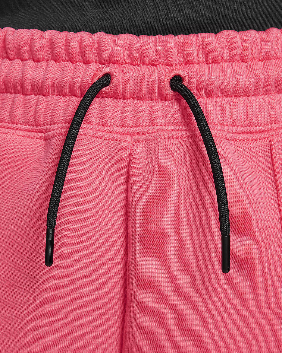 Calças desportivas Nike Sportswear Tech Fleece Júnior (Rapariga) - Rosa Aster/Preto/Preto