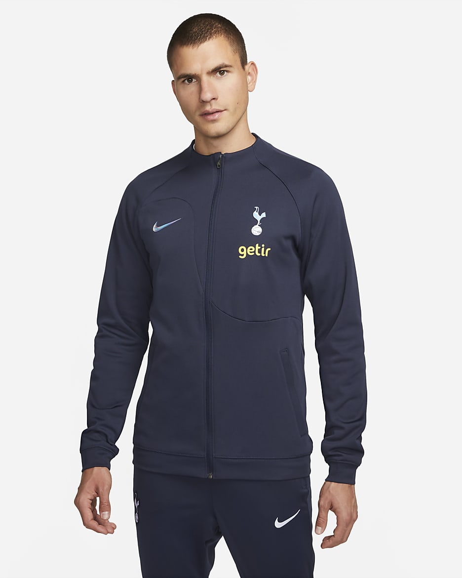 Tottenham Hotspur Academy Pro Men's Nike Full-Zip Knit Soccer Jacket - Marine/Iron Purple