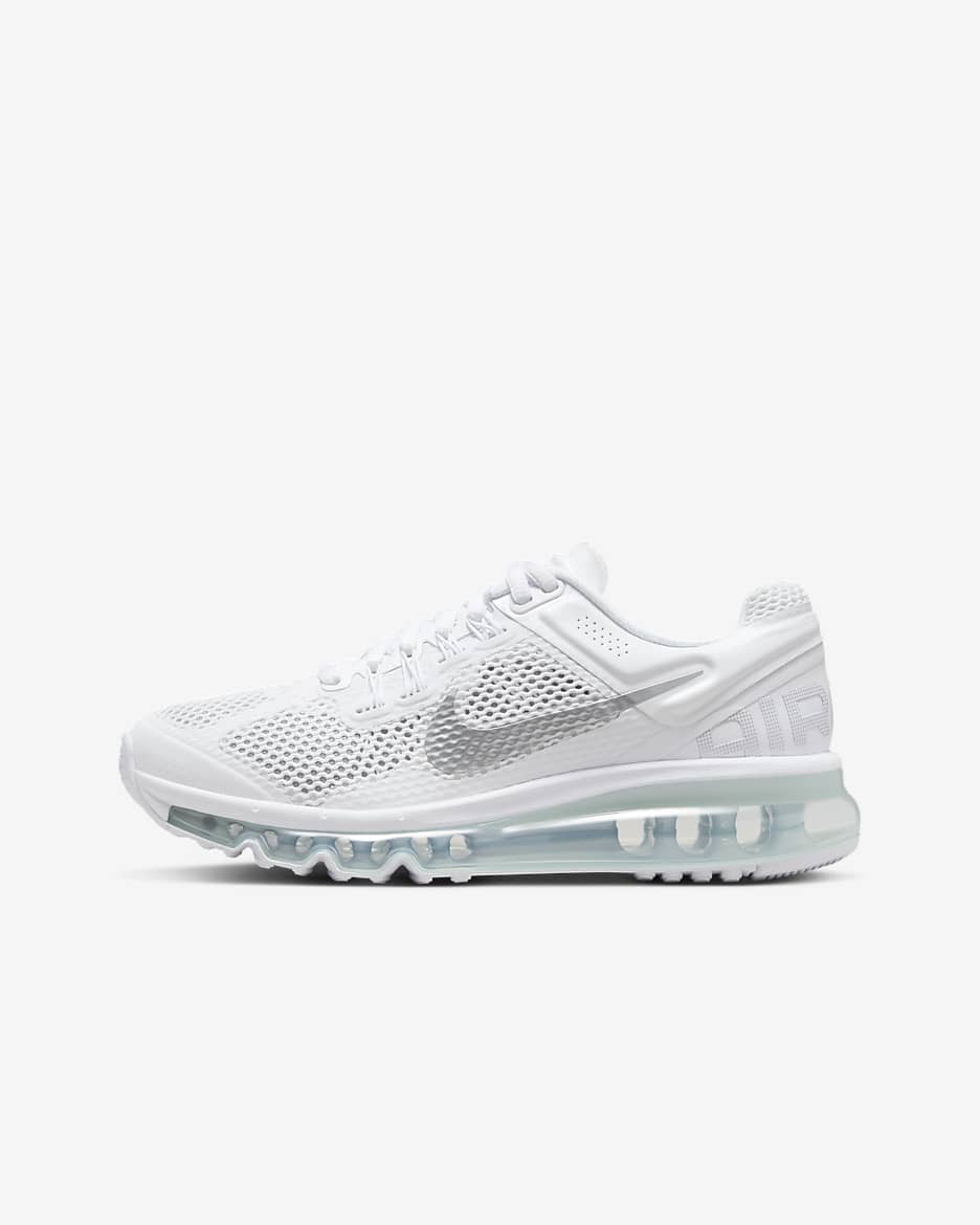 Nike Air Max 2013 Schuh für ältere Kinder - Weiß/Schwarz/Metallic Silver